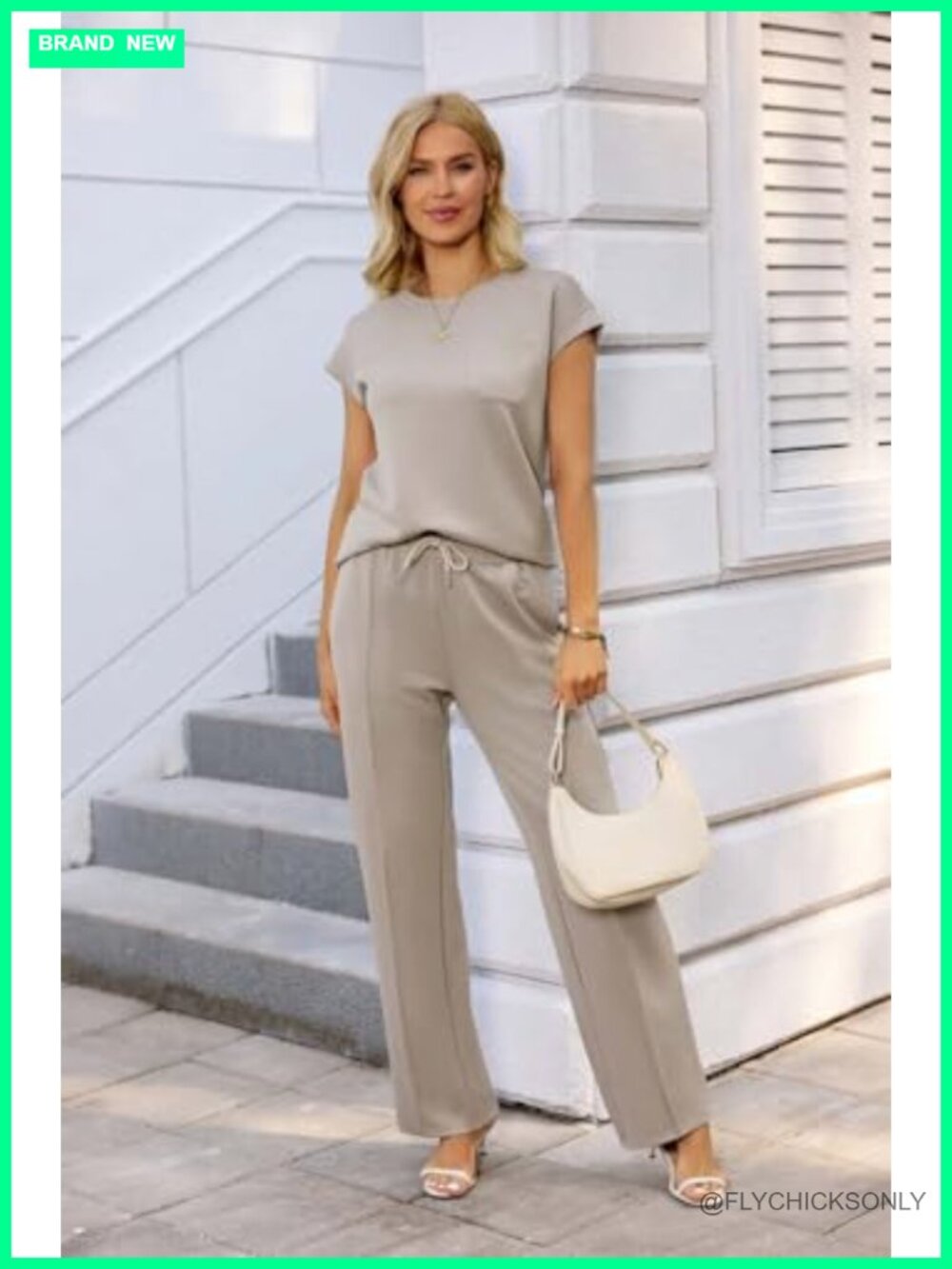 Women's 2 Piece Lounge Set Summer Casual Outfit - Picture 4 of 6